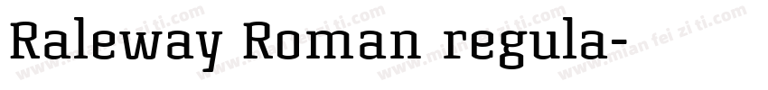 Raleway Roman regula字体转换